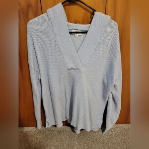 Aerie Powder Blue Hooded Sweater